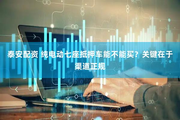 泰安配资 纯电动七座抵押车能不能买？关键在于渠道正规